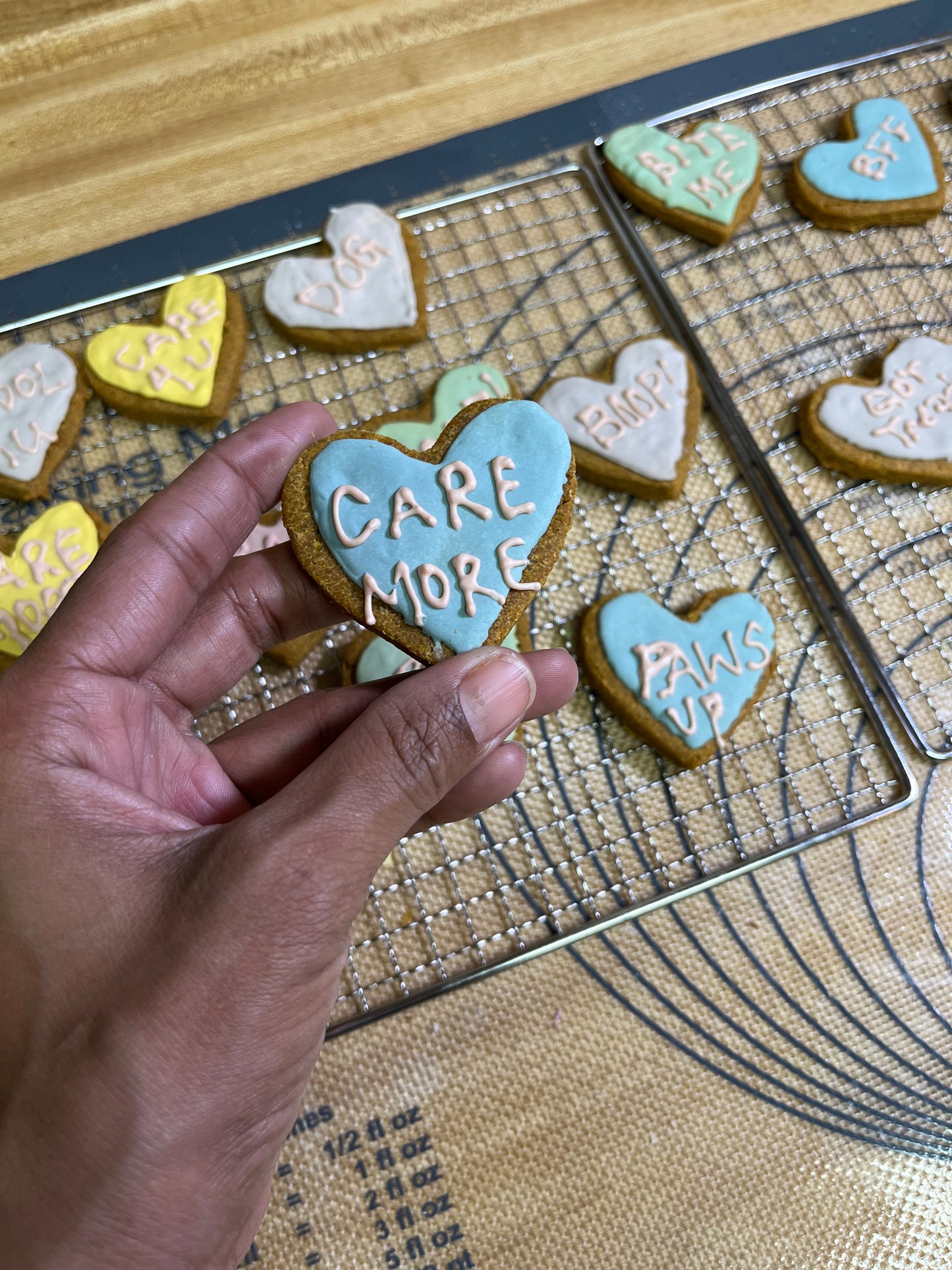 6-Sweet Messages Treats| Dog Treat Gift Box Set| Human-grade| Handmade| Dog Royal Icing