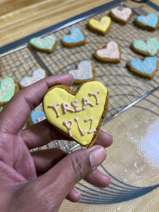 6-Sweet Messages Treats| Dog Treat Gift Box Set| Human-grade| Handmade| Dog Royal Icing